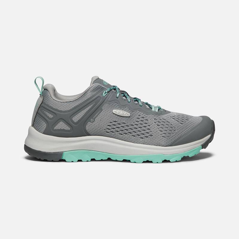 Keen Terradora II Vent Wanderschuhe Damen DE-67518 Drizzle/Ocean Wave - Keen Damenschuhe Grau